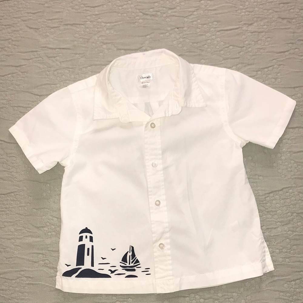 Threads baby boy shirt sleeve button down 18-24M